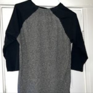 Pac Sun Gray and Black Raglan Tee
